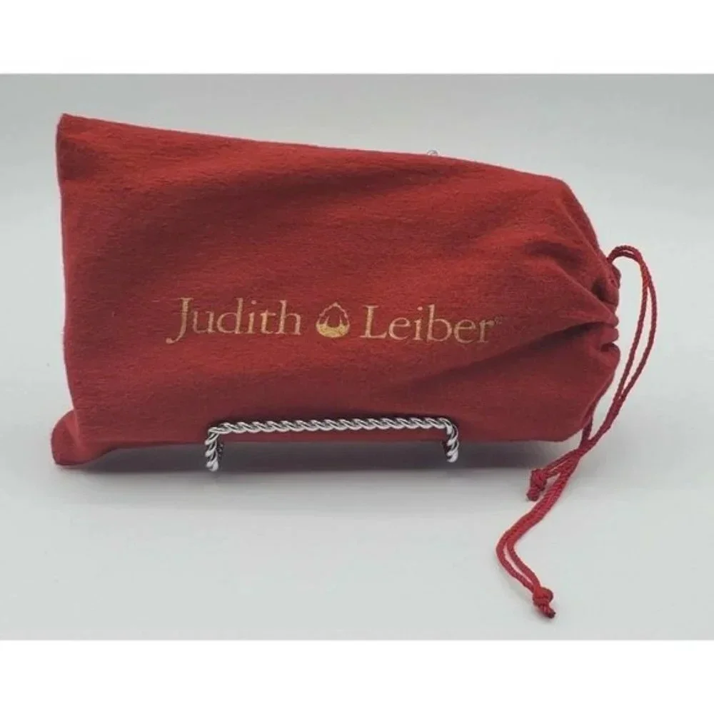 Vintage Judith Leiber Metallic Lizard Crystal Grannycore Eyeglass Case